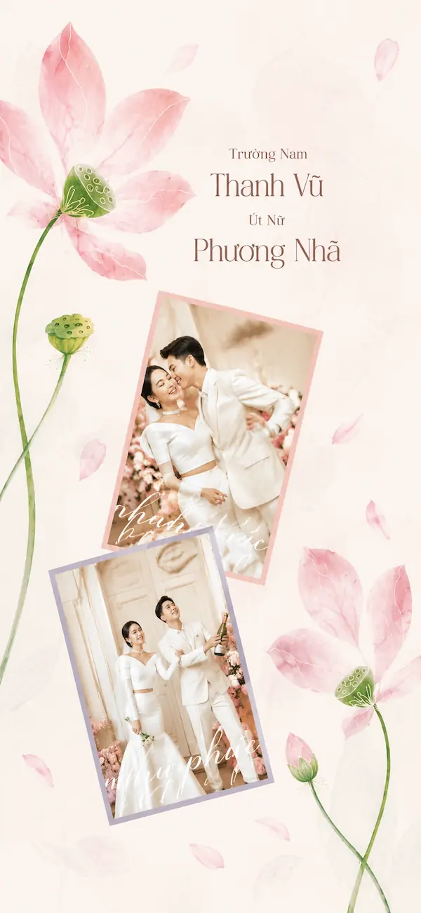 Mẫu Thiệp Song Long Đỏ
